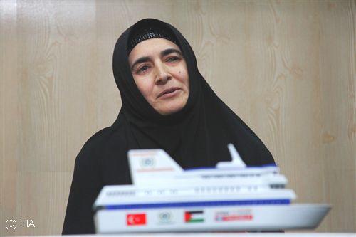 Cigdem Topcuoglu, saksi peristiwa Mavi Marmara, yang juga kehilangan suaminya dibunuh serdadu zionis. foto: IHH