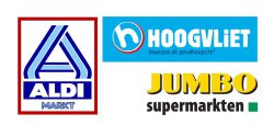 Logo-logo jaringan supermarket raksasa Belanda yang menolak jual produk-produk pemukiman ilegal Yahudi di Palestina. foto: Occupied Palestine