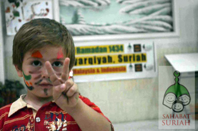 Kami dibesarkan di tengah ujian, supaya jadi pemenang di dunia dan di Akhirat, di jalan Allah.  foto: Sahabat Suriah/HALUAN/Al-Sarraa