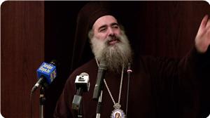 Uskup Gereja Ortodoks Yunani di Palestina, Archbishop Atallah Hanna, menyerukan agar pengepungan di Jalur Gaza dihentikan. Foto: PIC