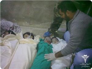 Empat anak di kamp Dara'h yang terbunuh karena dibom Rezim Suriah pada Senin (20/1). Foto: PIC