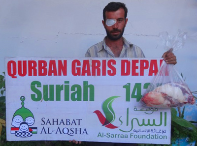 Kusabarkan pedih mataku untuk kemuliaan umat Islam Suriah. Foto: Sahabat Suriah | Al-Sarraa Foundation