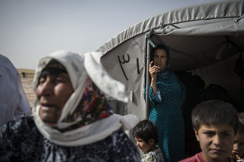 Muhajirin Suriah di sebuah kamp di Turki [Anadolu Agency]