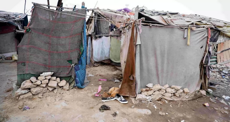 Muhajirin Rohingya di Delhi, tinggal di gubuk terbuka. Foto: Souvik Manna  